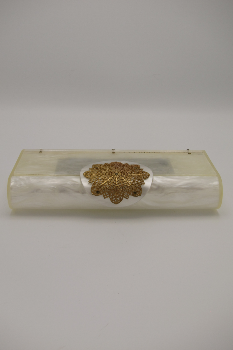 Vintage White Lucite Clutch by Willardy