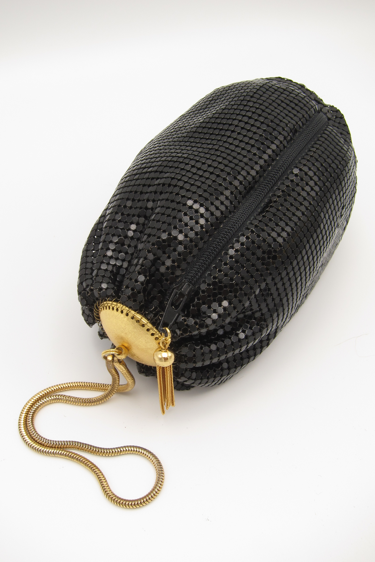 Vintage Metal Mesh Wristlet - Black