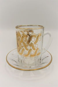 Vintage Gold-Plated Demitasse Cups