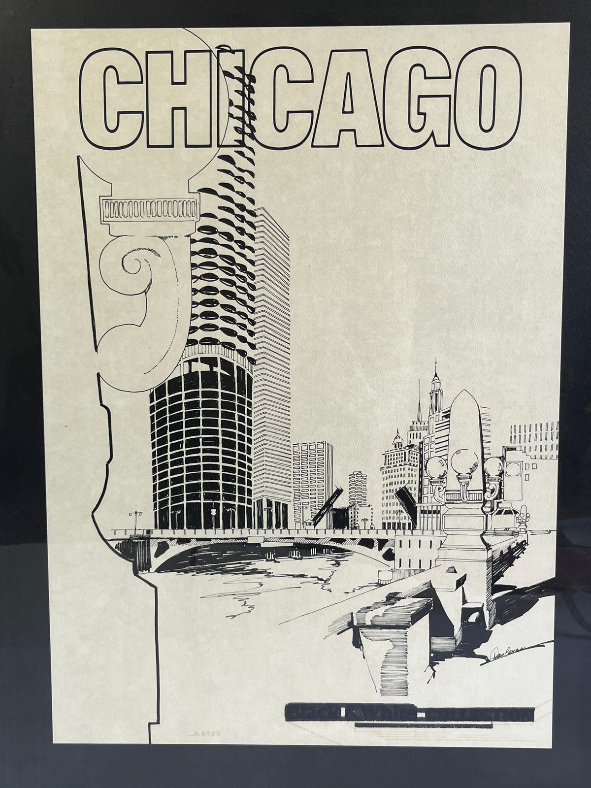 Vintage Chicago Drawing