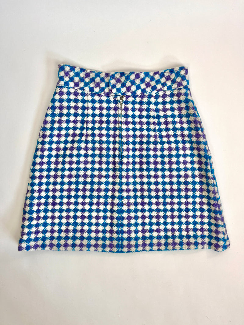 60s Checkerboard Mini Skirt