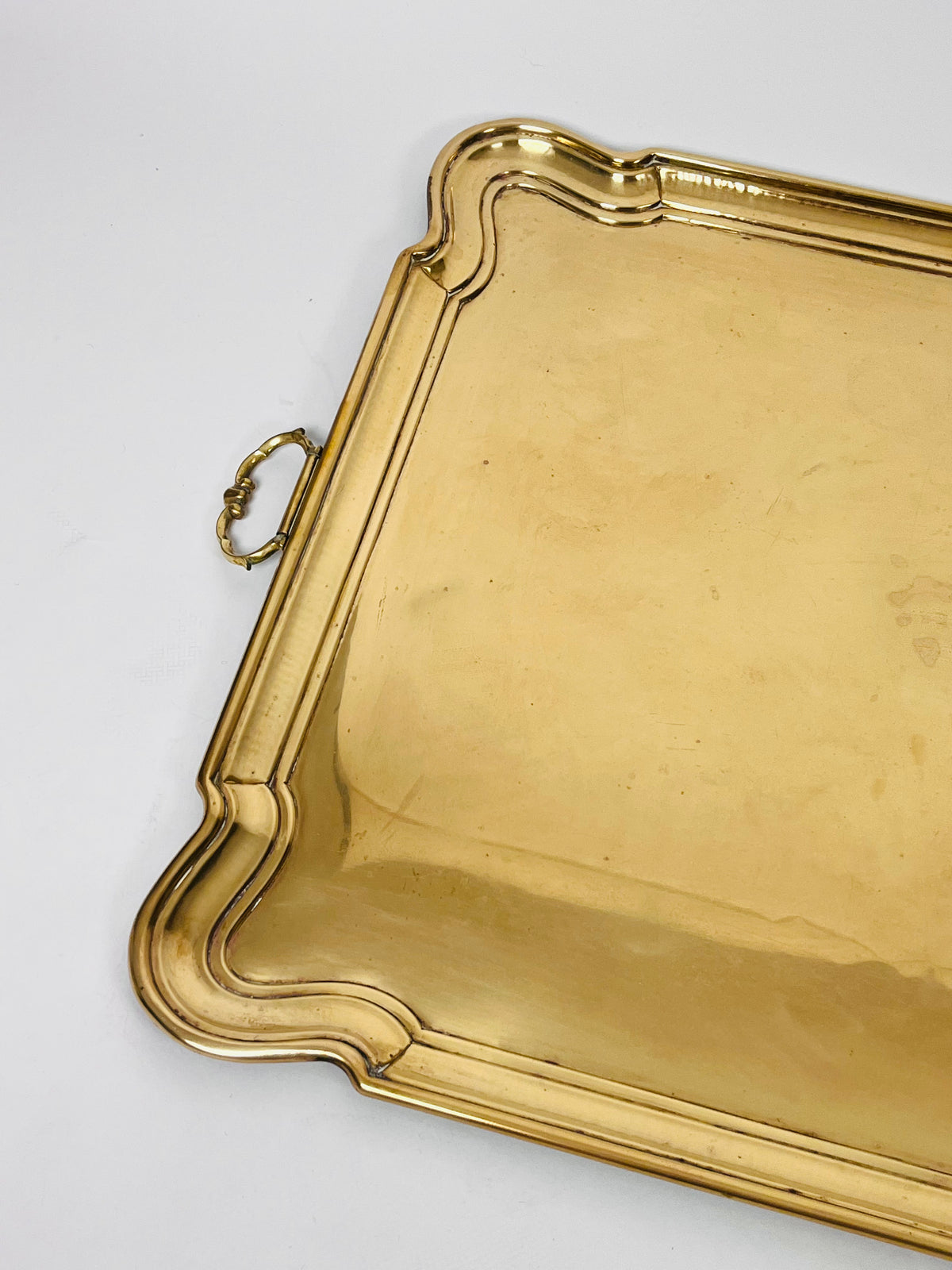 Vintage Regency Furniture Boutique - Brass Tray with Handles $65