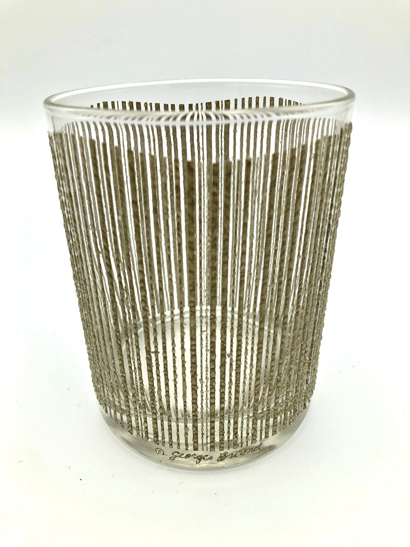 Vintage Georges Briard Textured Rocks Glasses 6pc