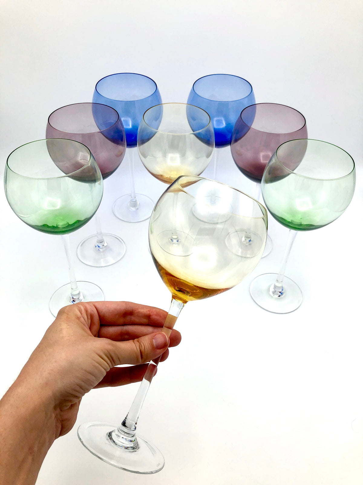 Lenox Balloon Wine colorful Gems Set of 4 