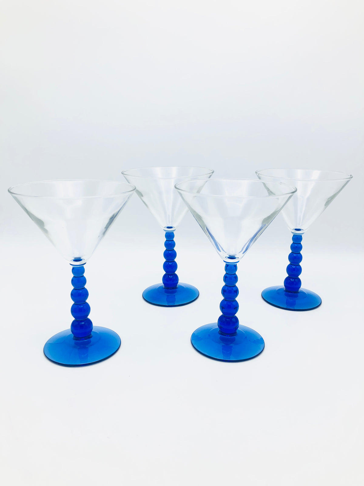 Cobalt-Stemmed Martini Glasses