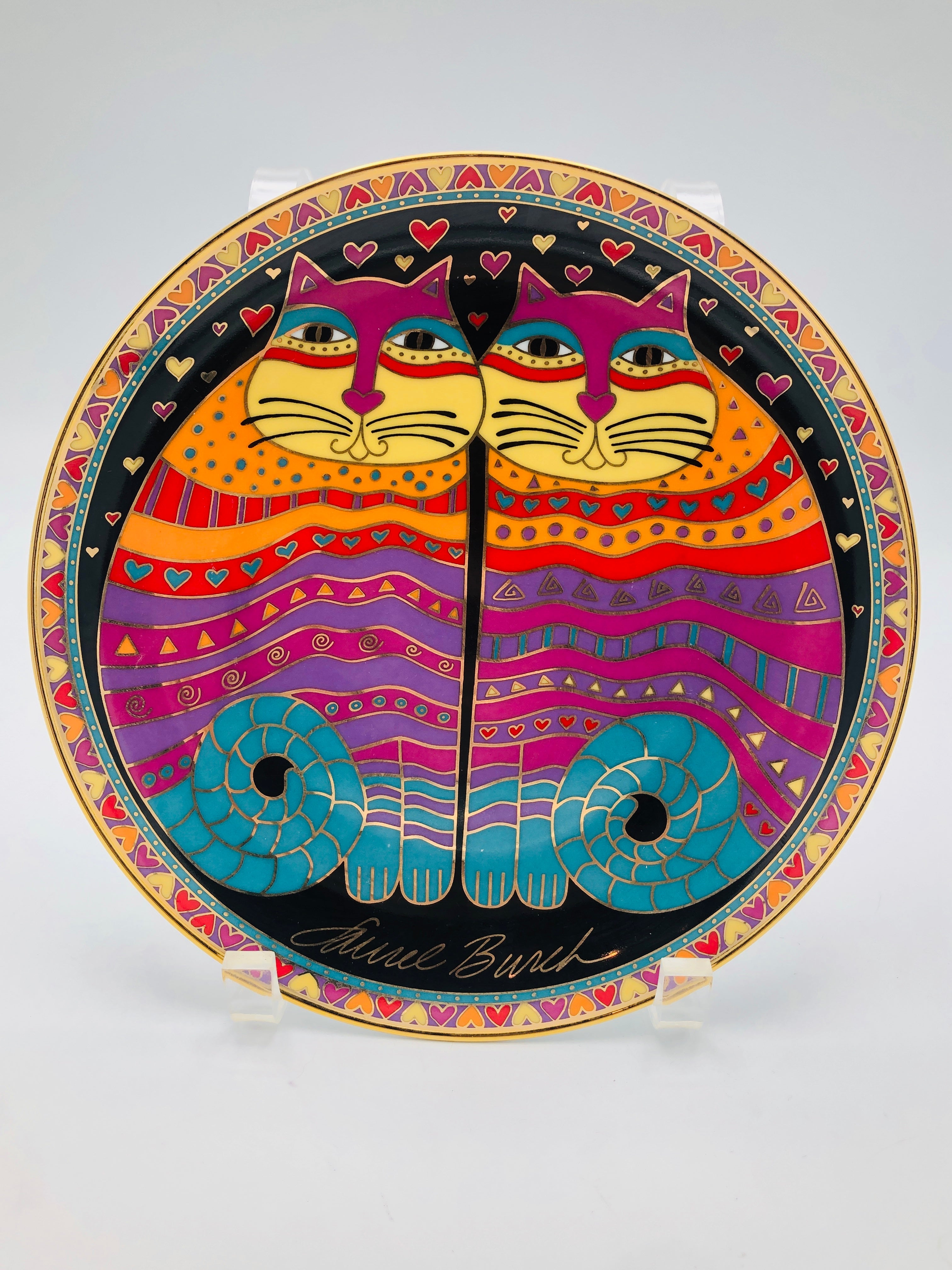 Vintage Laurel Burch Plate - Friendly Felines – Dovetail