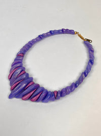 Vintage Italian Purple Plastic Necklace