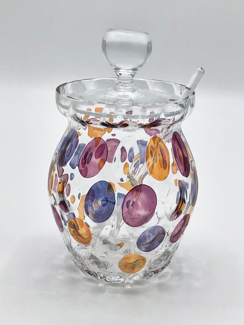 Vintage Glass Jam Pot