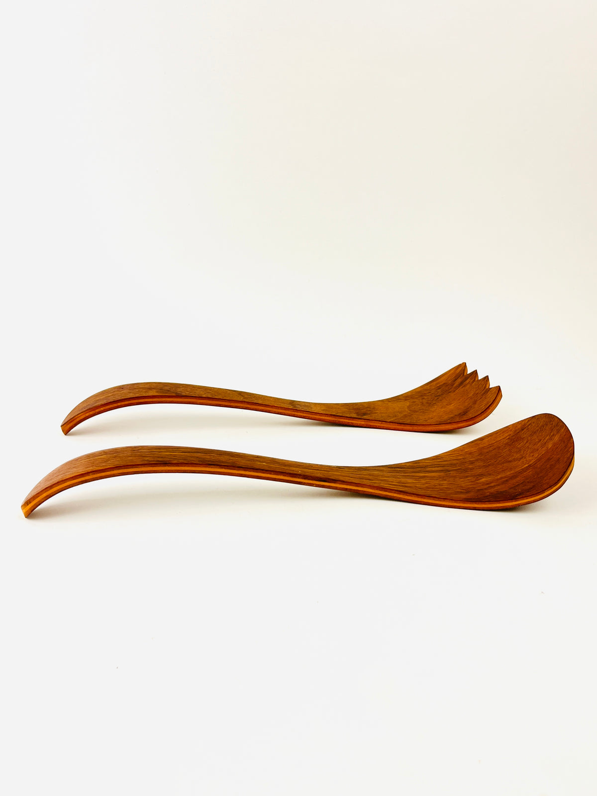 MCM Teak Salad Servers