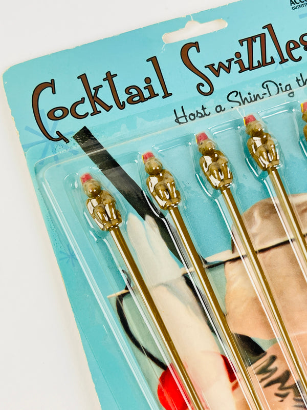 Vintage Tiki Cocktail Swizzles