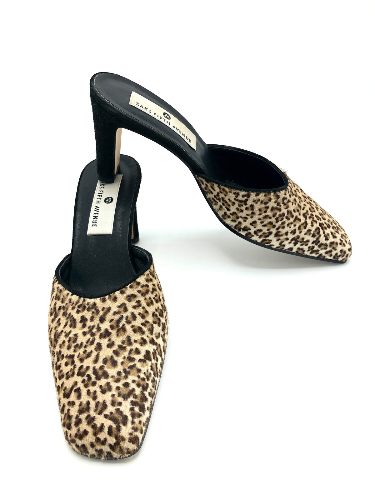 Vintage 90s Leopard Print Calf Hair Shoes