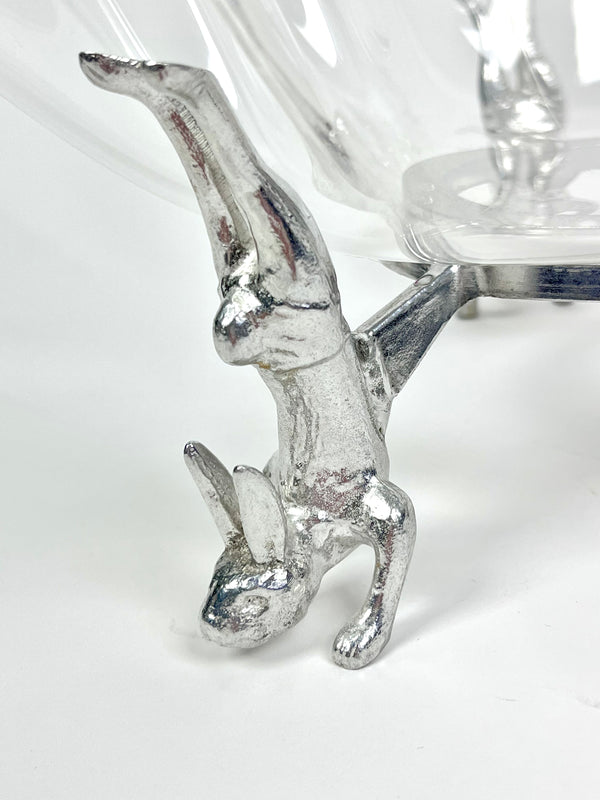 Vintage Arthur Court Lucite Rabbit Bowl