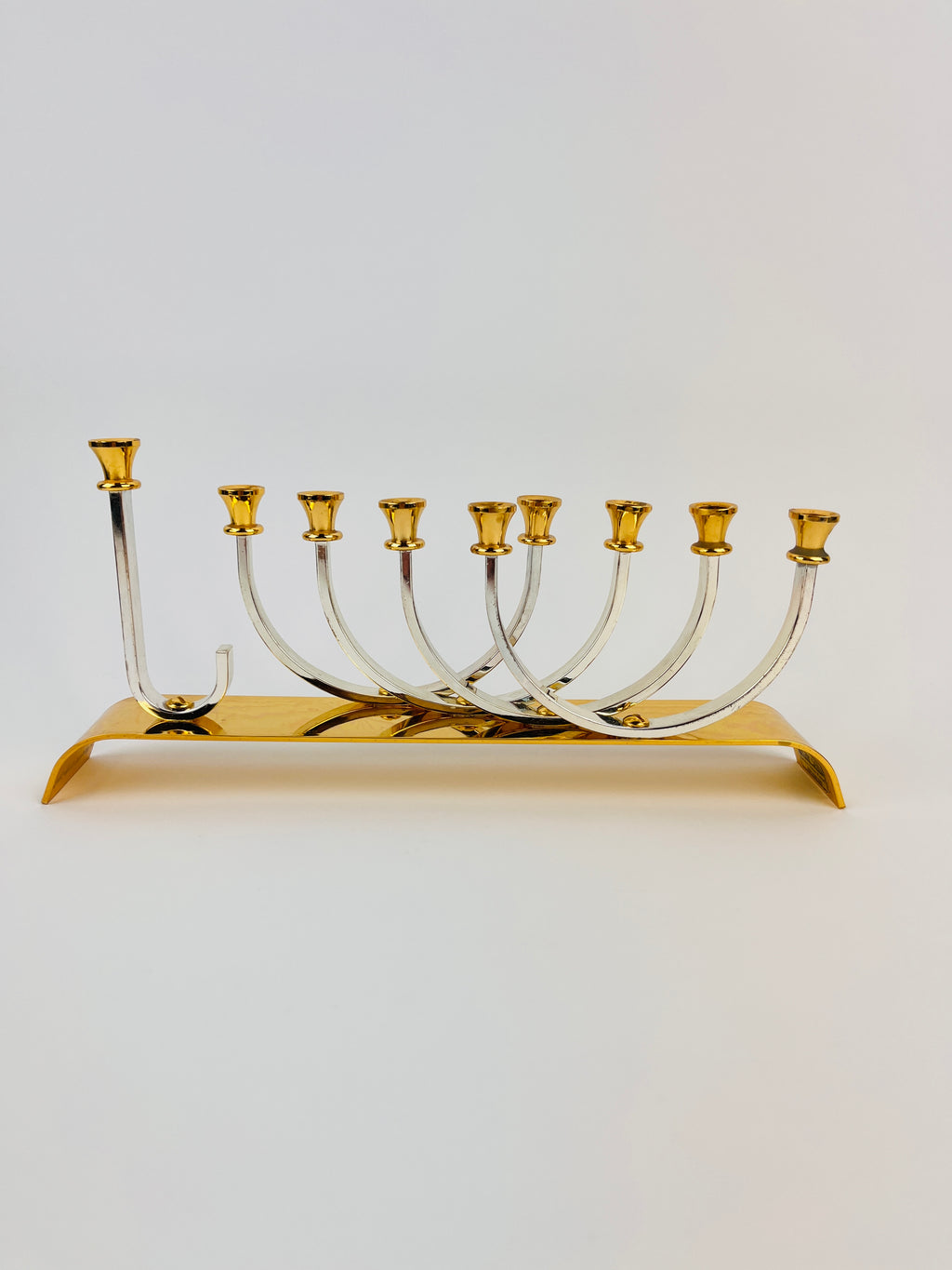 Vintage Gold and Silver Plated Karshi Menorah