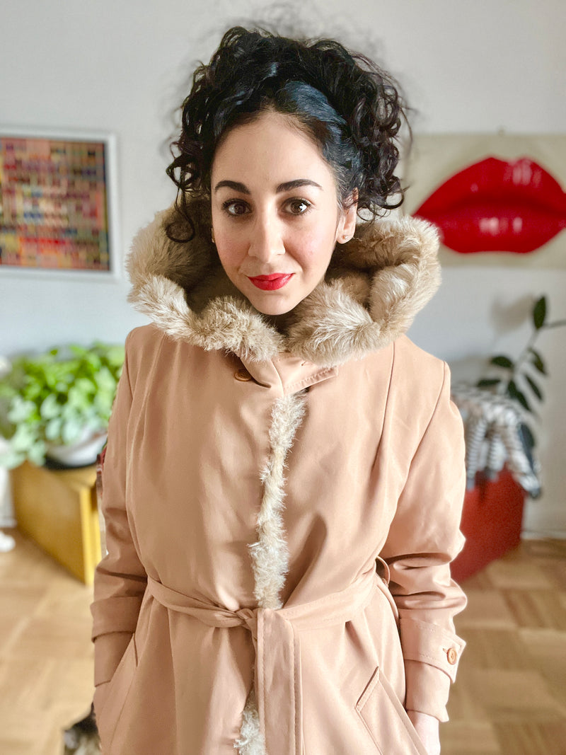 Vintage Jacket with Faux Fur Lining