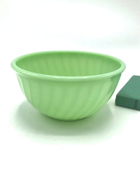 Mid-Century Jadeite Swirl Bowl