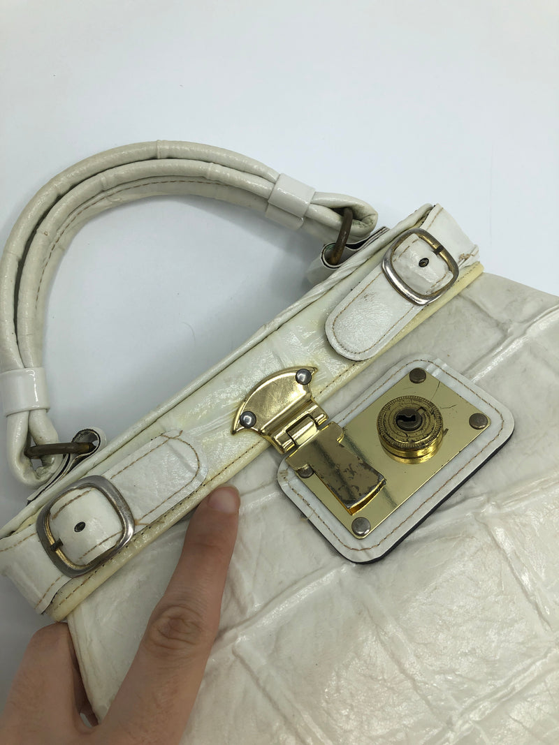 Vintage Faux Alligator Box Purse