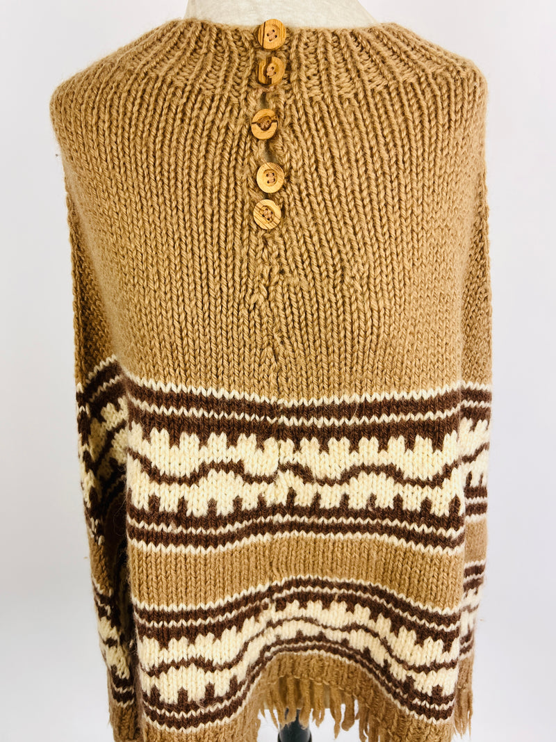 Vintage Italian Wool Poncho