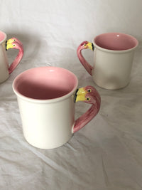 Vintage Ceramic Flamingo Mugs