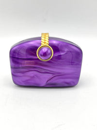 Vintage Purple Marbled Lucite Mini Purse