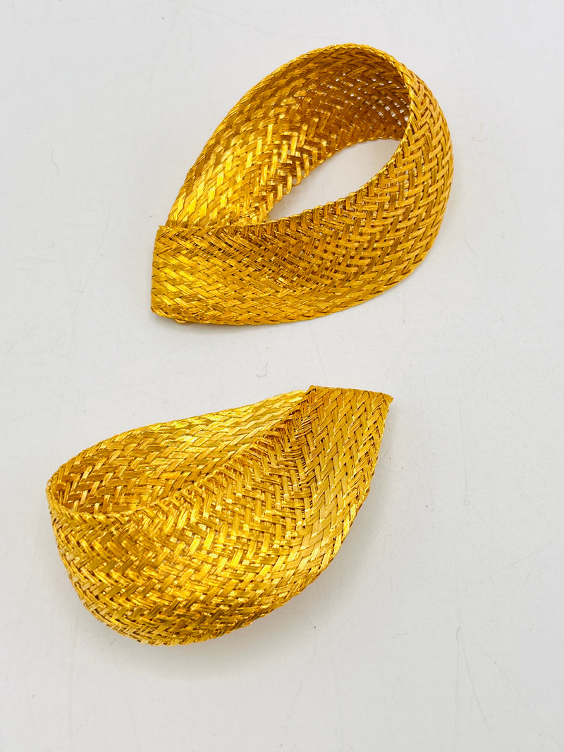 Vintage Woven Wire Mesh Earrings