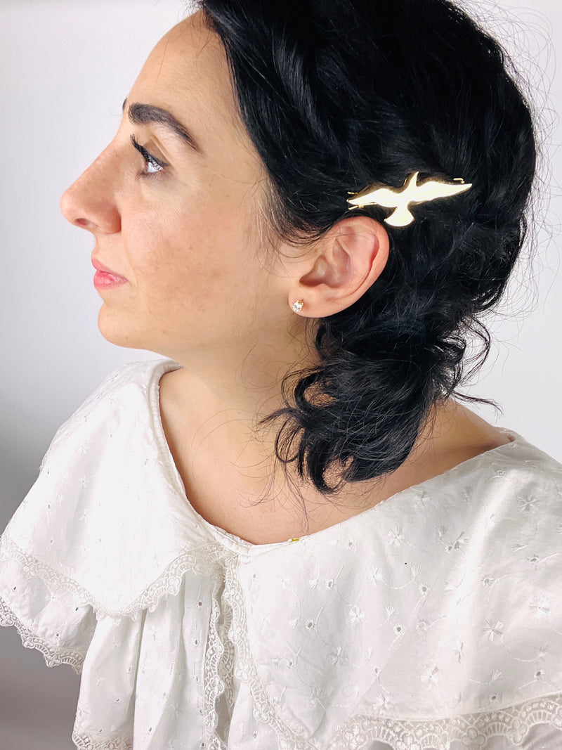 Vintage Hair Brooch - Bird