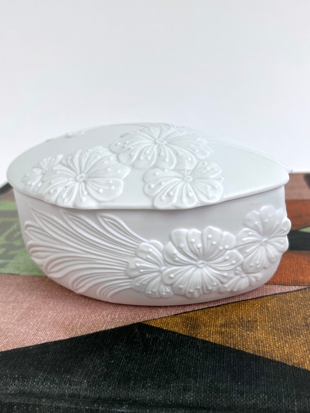 Vintage Floral Porcelain Box
