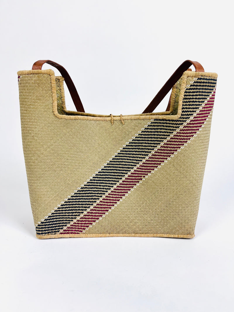Vintage Woven Straw Tote