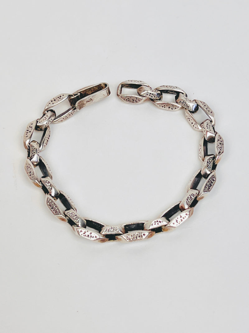 Sterling Modernist Link Bracelet