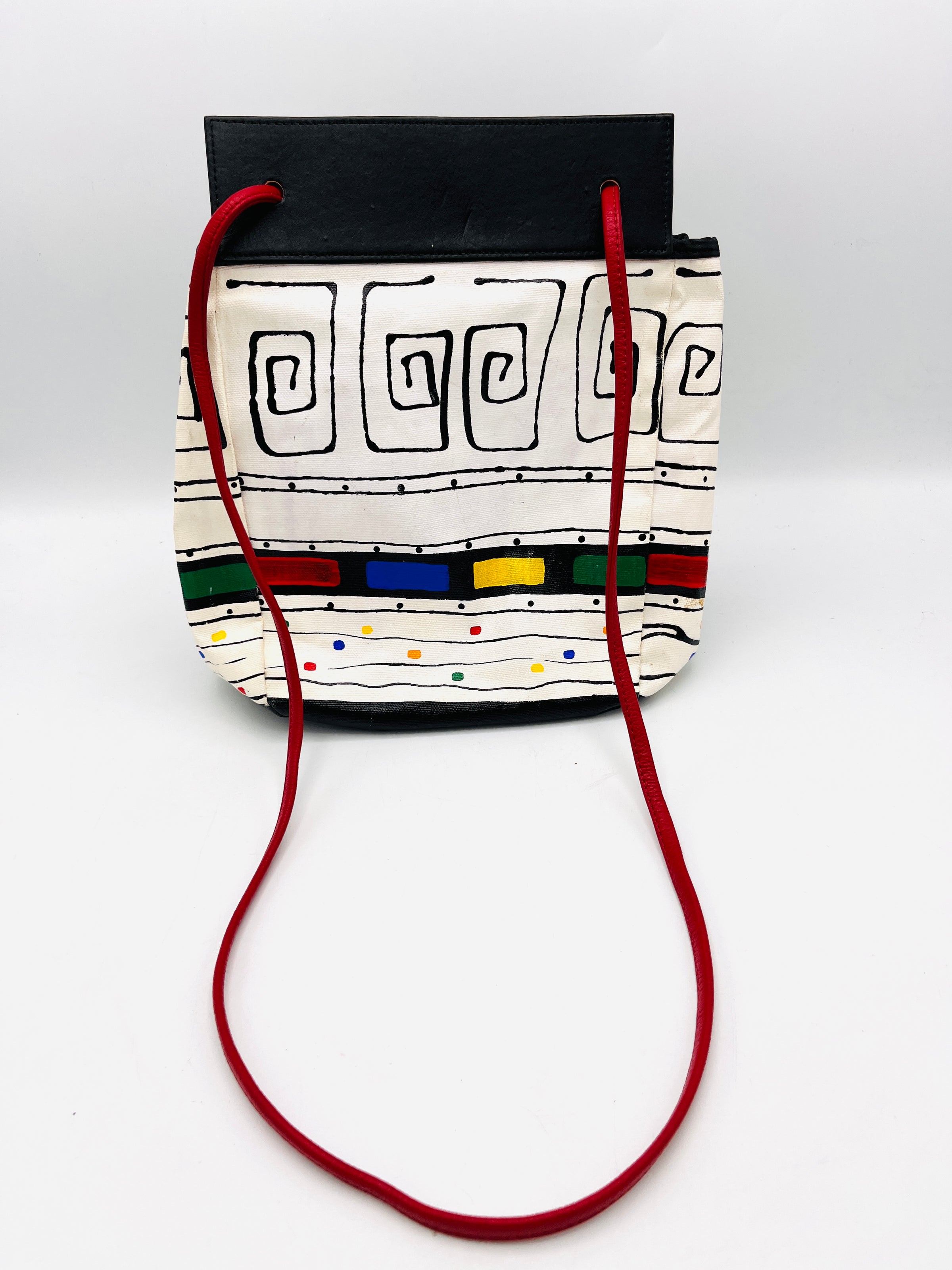 Postmodern Hand-Painted Bucket Bag – Dovetail