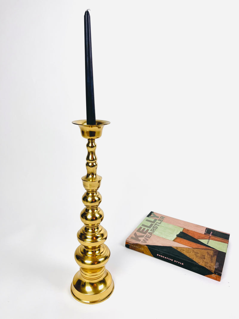 Large Vintage Brass Candle Holder