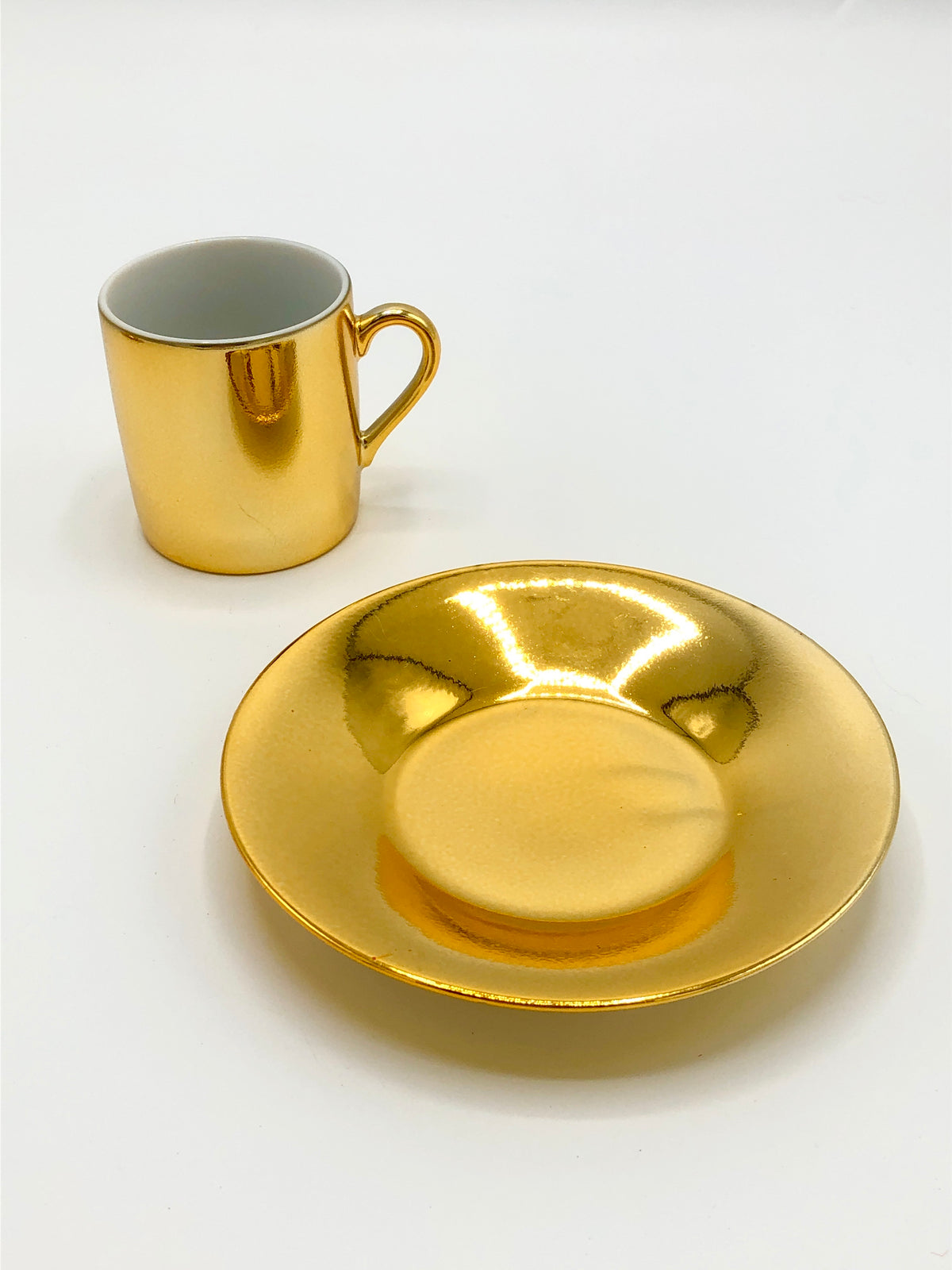 Vintage Gold-Plated Demitasse Duo