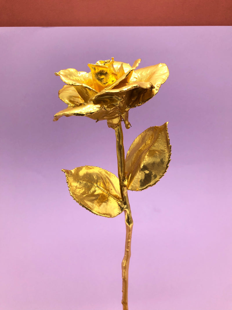 Vintage 24k Gold Plated Rose