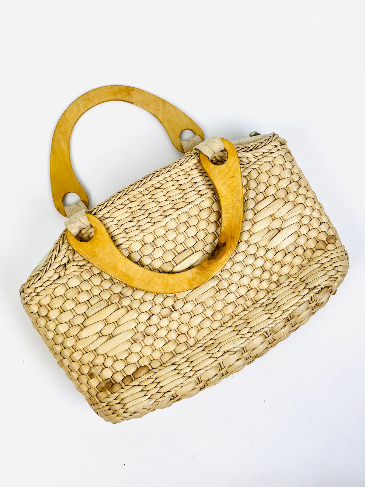 Vintage Woven Raffia Bag
