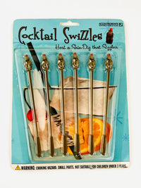 Vintage Tiki Cocktail Swizzles