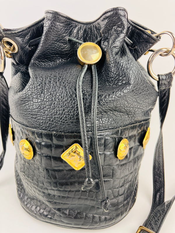 Vintage Leather Bucket Bag