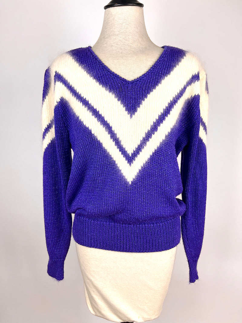 Vintage Purple V Sweater