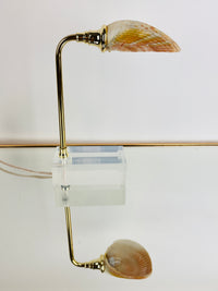 Vintage Lucite and Seashell Lamp