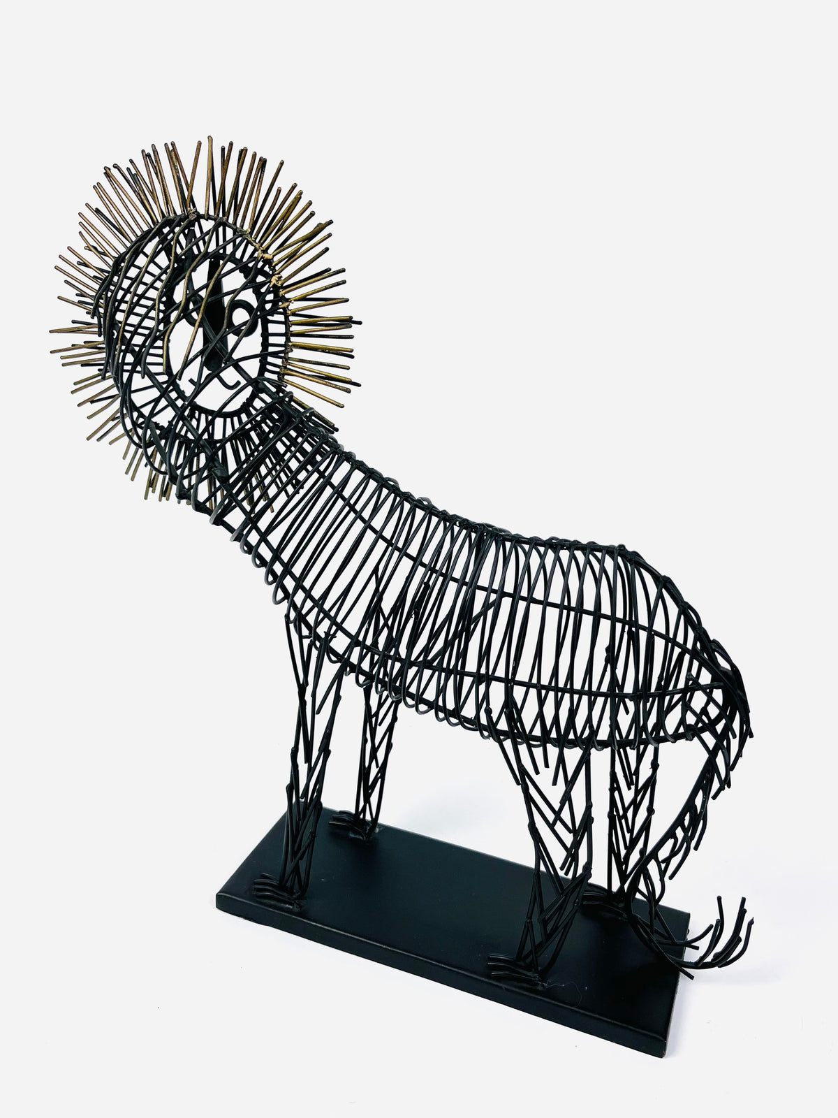 Vintage Wire Lion Sculpture