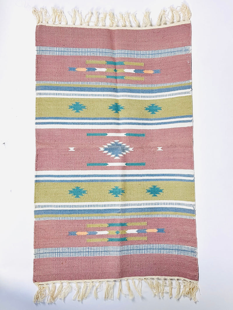 Vintage Woven Pastel Southwestern Rug/Mat