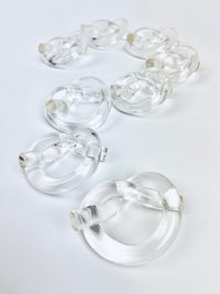 Lucite Knot Napkin Rings, Attributed to Dorothy Thorpe - 8pc