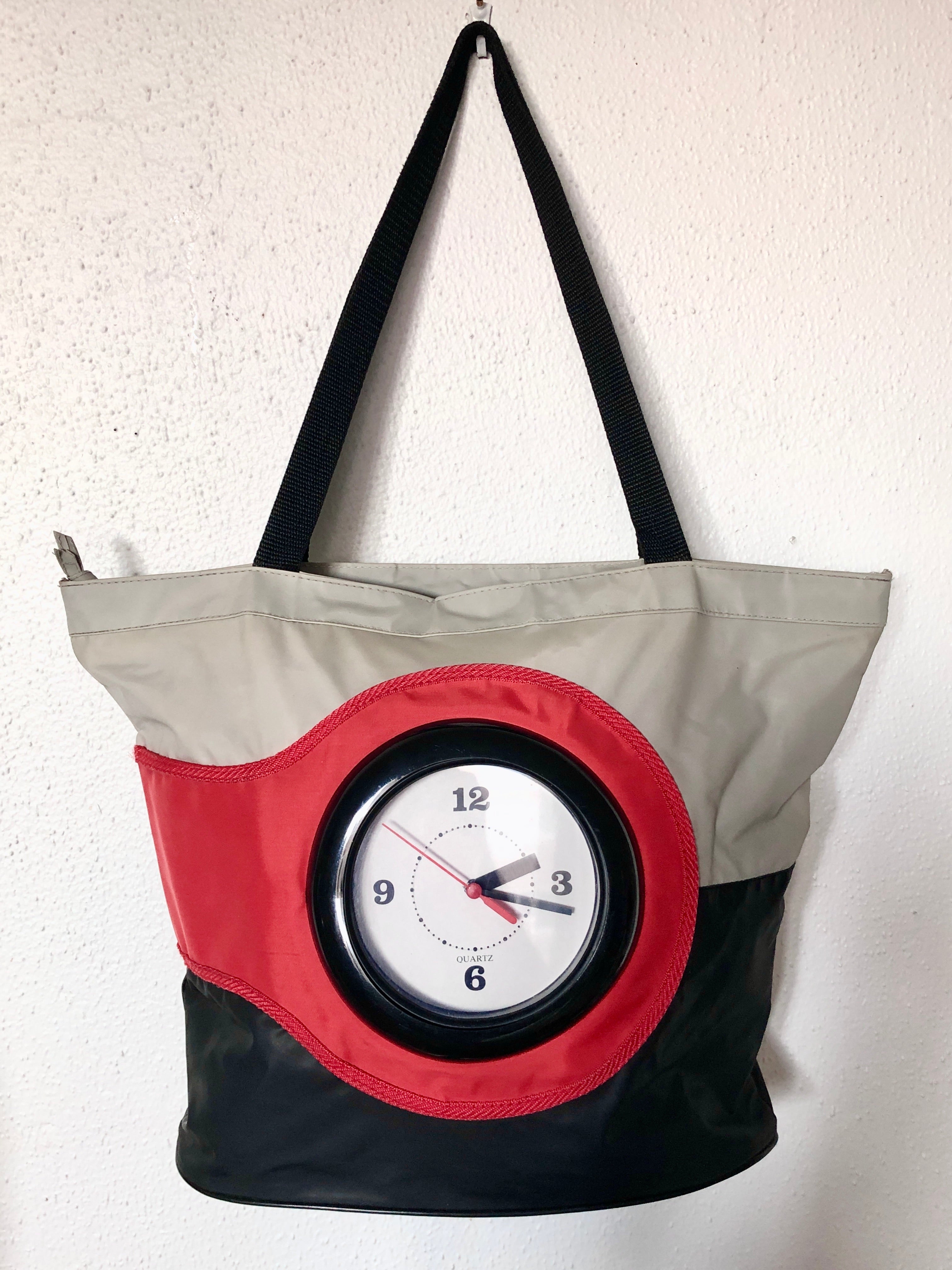 Red Clock Shaped Pu Leather Backpack – Aquarius Brand