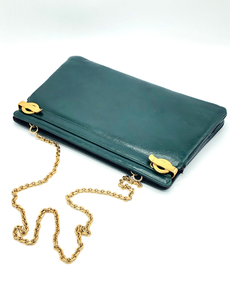 Vintage Green Leather Purse