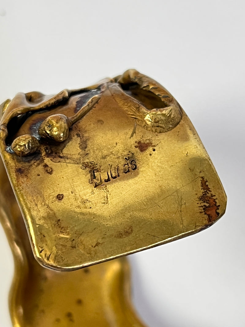Vintage Brutalist Brass Cuff