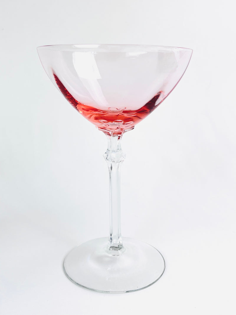 Vintage Pink Depression Glass Coupes