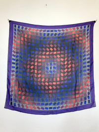 Rare Victor Vasarely Silk Scarf, Signed