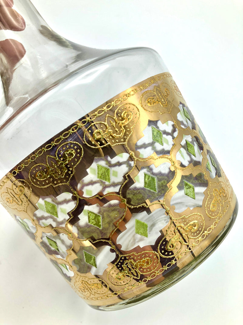 vintage culver decanter and stemware