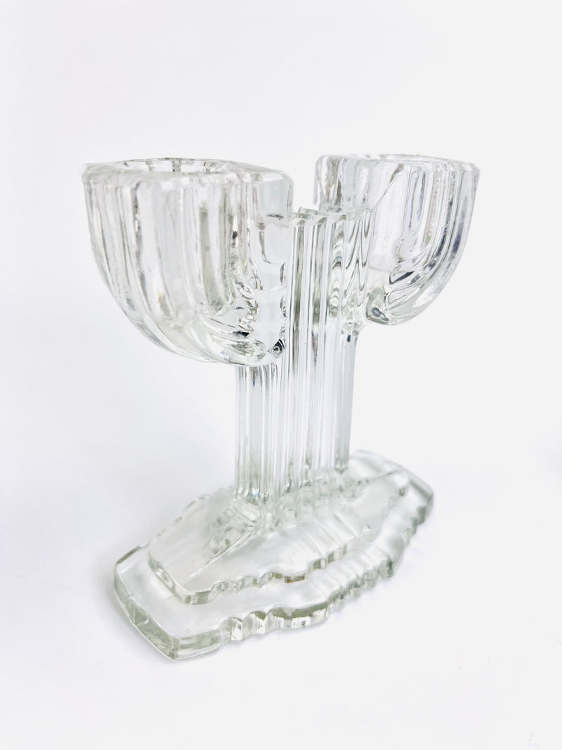 Vintage Glass Cactus Candle Holders