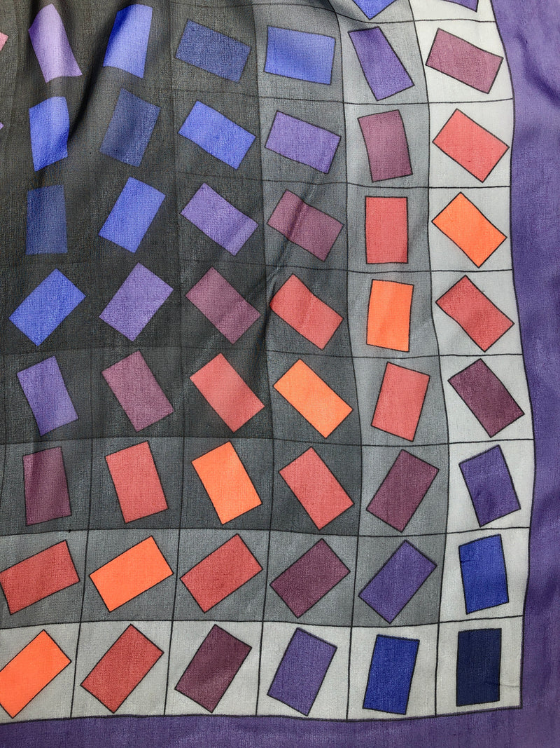 Rare Victor Vasarely Silk Scarf, Signed