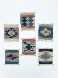 Handwoven Wool Chimayo Coasters