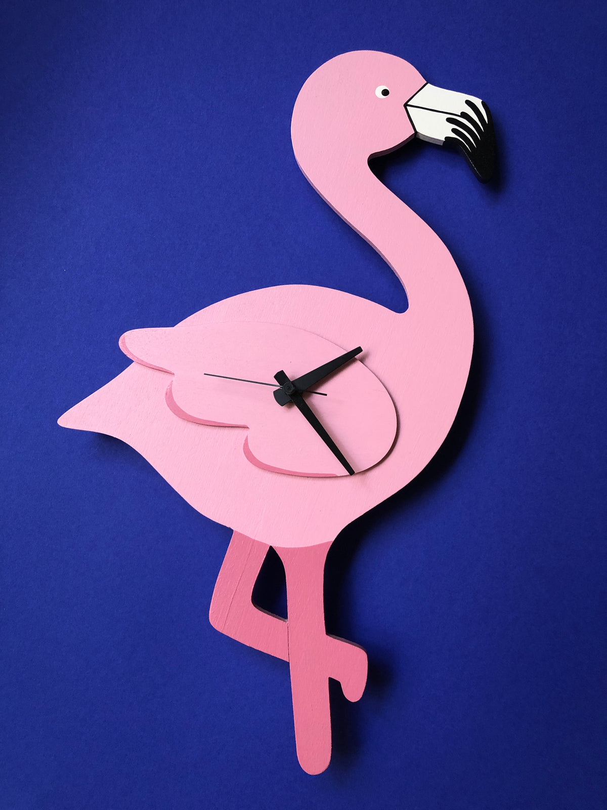 Vintage Handmade Flamingo Clock